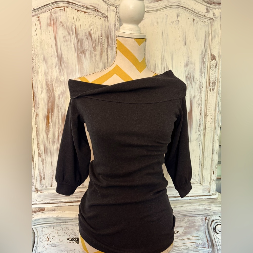 Brunello Cucinelli Black Off-the-Shoulder Sweater